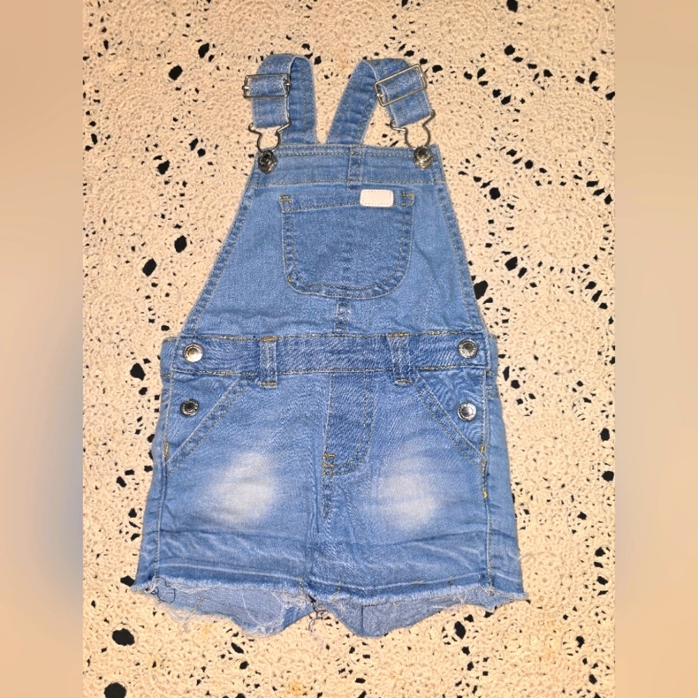 7 For All Mankind, Denim Overalls, Girls 12M, Coveralls Blue Jean